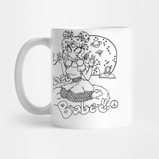 Alien Space Babe - Black Line Mug